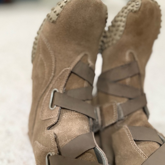 Rare Vintage Puma Alto Mostro Brown Suede Moto Boots 7.5 / 38 - Picture 2 of 12